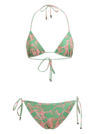 【ETRO】floral-print ホールターネック ビキニ 夏を盛り上げる大胆柄！エトロのスイムウェア＆バッグを