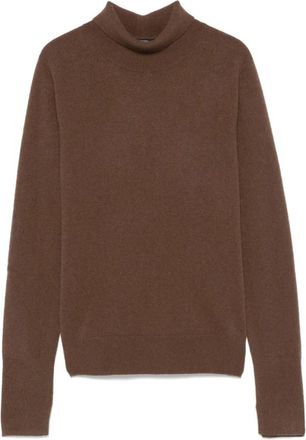 Joseph Cashmere High-Neck Trui - Dames - Cashmere truien - Bruin - L - Kasjmier - Truien & Vesten