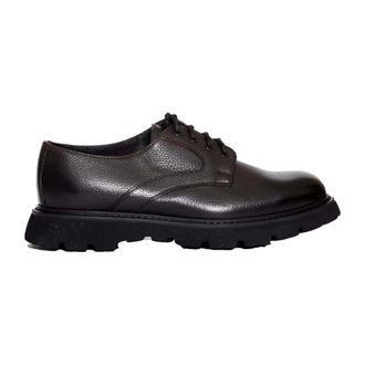 Doucal's Bruine Leren Veterschoenen - Heren - Veterschoenen - Bruin - 40 1/2 EU - Leer - Schoenen