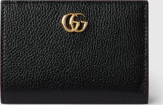 Gucci Bi-color GG Marmont Small Wallet, Black, Leather