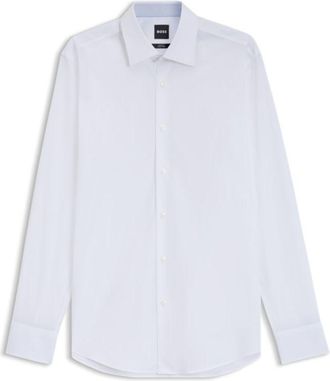 BOSS Slim-fit shirt in easy-iron stretch cotton