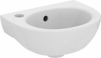 Ideal Lavabo Eurovit Orificio Para Grifer&iacute;a Izquierda, Con Rebosadero, 350 X 260 Blanco Ideal Standard