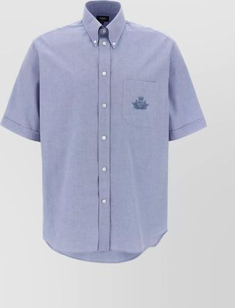 Fendi crest pocket shirt with short sleeves