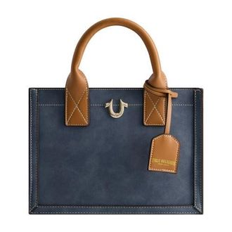 True Religion Modern Edge Suede Tote in Blue at Nordstrom