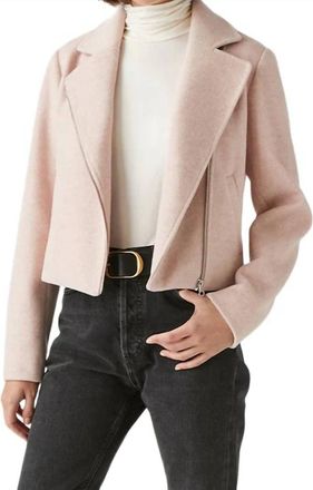Michael Stars Amelia Moto Jacket In Bliss Pink