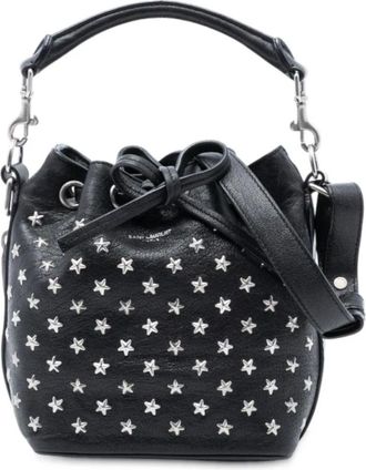 Saint Laurent Pre-owned Bucket Bags, female, Black, Size: ONE SIZE Pre-owned Leather Bucket Bag