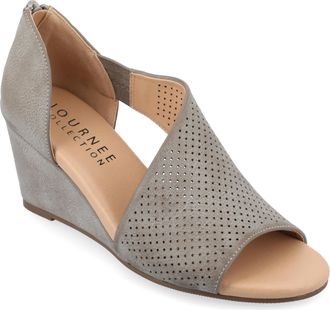 Journee Collection Women & apos;s Aretha Medium and Wide Width Wedge Sandals