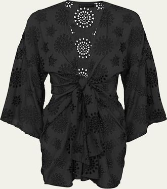Vix Perola Knot Short Caftan Coverup