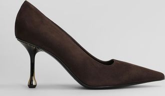 Jimmy Choo London Ixia 80 Pumps In Brown Suede