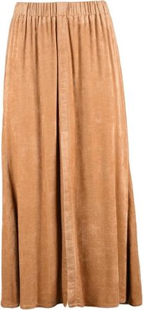 Forte_Forte Long Velvet Skirt - Beige