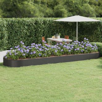 vidaXL Furniture Limited - Jardinera Arriate Acero Recubierto Polvo