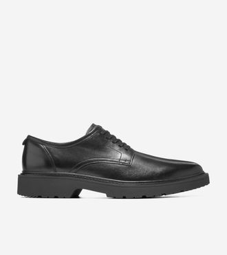 Cole Haan Mens Broome Grand Lug Sole Plain Toe Oxford Shoes - Black Size 10.5