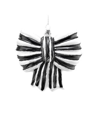 Cody Foster & Co. Handmade Large Striped Bow Ornament