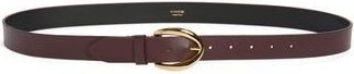 Vince Leather Belt in Fig at Nordstrom Rack, Size X-Large