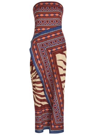 Johanna Ortiz Paraiso Agreste Printed Cotton Maxi Dress - Beige - 10 (UK14 / L)