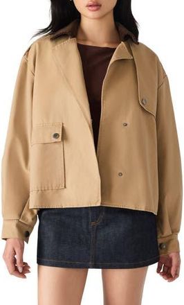 Steve Madden Luisa Twill Jacket in Tan at Nordstrom Rack, Size Xx-Large