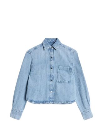 7 For All Mankind Cropped Linen Shirt