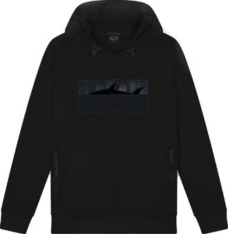 Paul & Shark Paul & Shark Mens Fin Hoodie Panel Detail - Black - Size Large