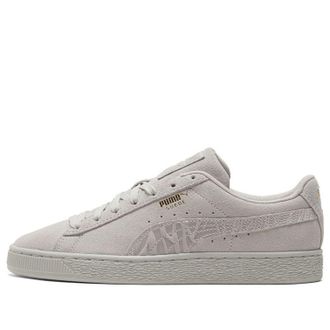 Puma Suede Mono Deboss Casual Skateboarding Shoes Unisex Gray 384688-01