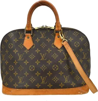 Louis Vuitton Alma Handbag Monogram Canvas Brown Canvas Handbag (Pre-Owned)