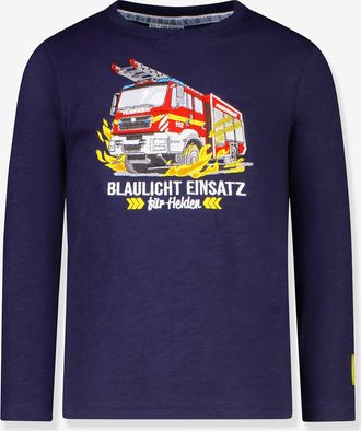 Salt And Pepper Langarmshirt mit Feuerwehr-Stickerei Jungen Salt and Pepper marine