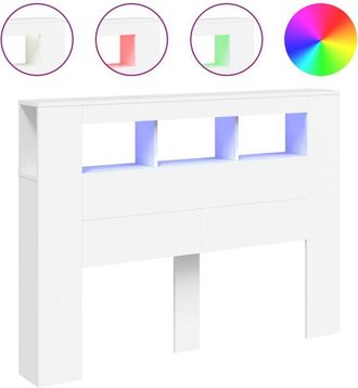 vidaXL Led Headboard White 140x18.5x103.5 cm Engineered Wood Vidaxl