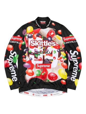 SUPREME x Skittles x Castelli long-sleeve cycling jersey - Black