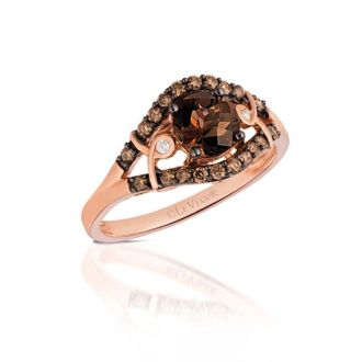 Le Vian Ladies Chocloate Diamonds Rings set in 14K Strawberry Gold