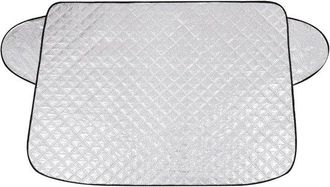 No Brand Protector De Nieve Para Coche - Funda Para Parabrisas - Protecci&oacute;n Invernal - Material De 4 Capas - 200 X 70 Cm - Plateado