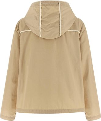 Moncler Womens Beige Polyester Shell Jacket Clothing