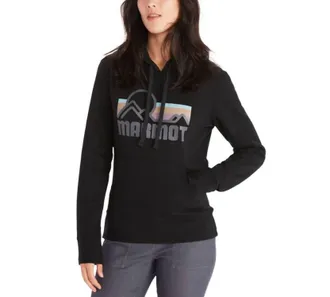 Marmot Womens Activewear Coastal Fleece Hoodie In Black