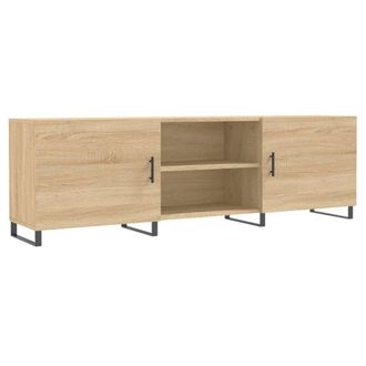 Berkfield Home TV Cabinet Sonoma Oak 150x30x50 cm Engineered Wood in Light Tan | Size: 150 x 30 x 50 cm