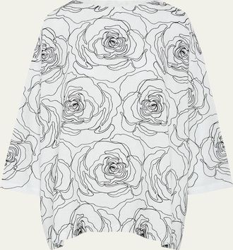 Eskandar Wide A-Line Scoop-Neck Tunic (Long Length)