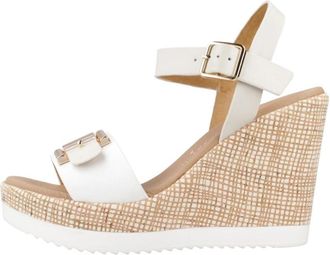 Repo 52221R Platform Sandal - Dames - Sleehakken - Wit - 39 EU - Leer - Schoenen
