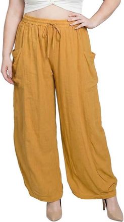 Standards & Practices Shantung Harem Pants in Mustard at Nordstrom, Size 2X
