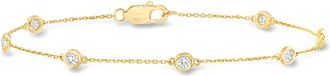 Ross-Simons Diamond Station Bracelet in 18kt Gold Over Sterling