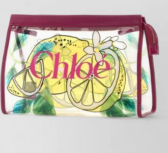 Chlo&eacute; rubber printed clutch bag