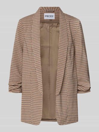 Pieces Regular Fit Longblazer mit Allover-Muster Modell BOSELLA in Beige, Größe XL