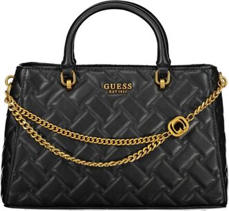 Guess Gracelynn Satchel - Dames - Handtassen - Zwart - ONE Size - Polyester - Tassen