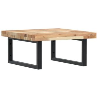 vidaXL Vidaxl - Estante De Lavabo De Pared Acero Y Madera Maciza De Acacia