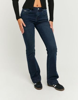 Tally Weijl Bootcut-Jeans TALLY WEIJL SPADEBOOTY, Damen, Gr. 38, N-Gr, denim blau, Denim/Jeans, Obermaterial: 90% Baumwolle, 8% Elastomultiester, 2% Elasthan, cle