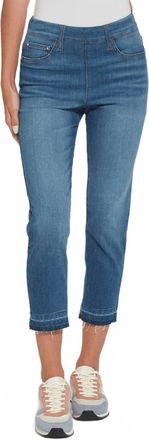 Lyss&eacute; Holding Power Straight Leg Jean In Med Wash