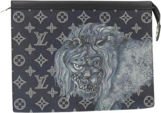Louis Vuitton Pre-owned Canvas clutches - Dames - Vintage Clutch - Blauw - ONE Size - Vintage