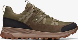 Clarks Mens ATL Trek Run GORE-TEX Dark Olive Trainers - Green - Size UK 8