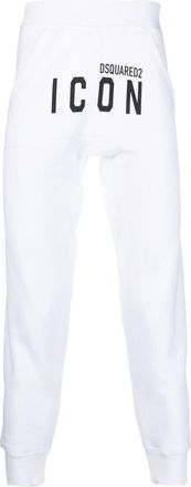 Dsquared2 Icon-print track pants - men - Cotton - L - White