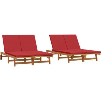 vidaXL Vidaxl - Tumbona Marr&oacute;n 125 X 200 X 84cm Madera Maciza De Acacia