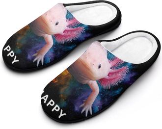 Generic Colorful Cute Axolotl Mens Slippers Comfortable And Non-slip Cotton Slipper Shoe for House
