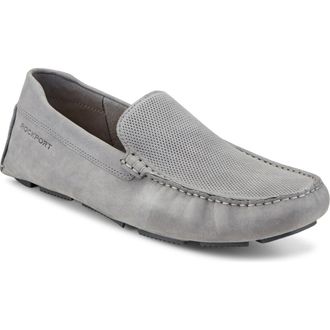 Rockport Rodger Driving Loafer in Light Gray at Nordstrom, Size 11.5