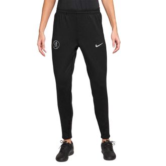 Nike Dames 2025/2026 Strike Chelsea FC trainingsbroek (Zwart/Zilver)