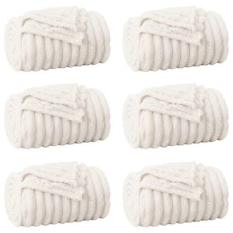 vidaXL Mantitas De Sof&aacute; 6 Pcs Crema 150 X 130 Cm Lana Vidaxl